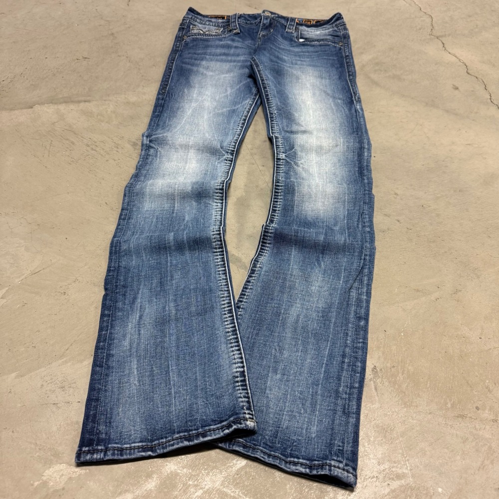 Vintage y2k Baggy Boot Cut Flared Women's Rock Revival Jeans